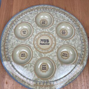 Passover Sedar Plate Melamine 13.75" Round